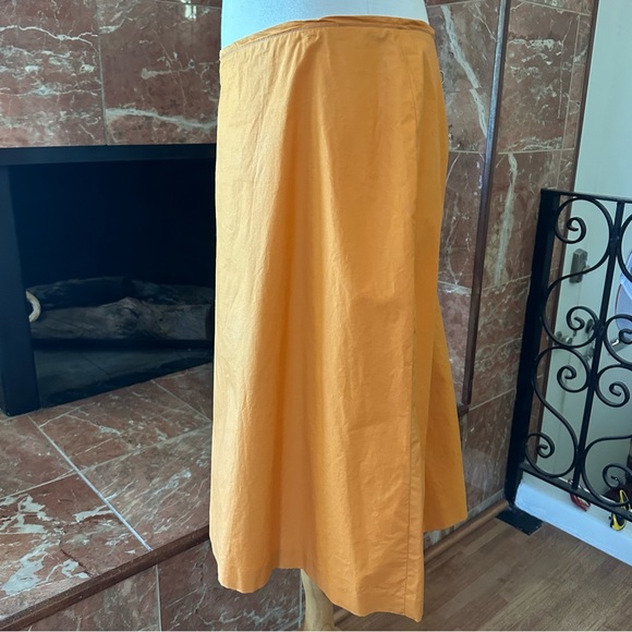 Banana Republic 💯 Cotton Pencil Cut Apricot Color Skirt Size 14 - Picture 2 of 7